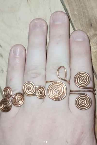 Textured Copper Ring